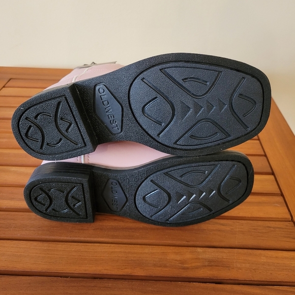 NIB Old West Pink Cowboy Western Boots Size 3Y/5 Womens - Picture 6 of 6